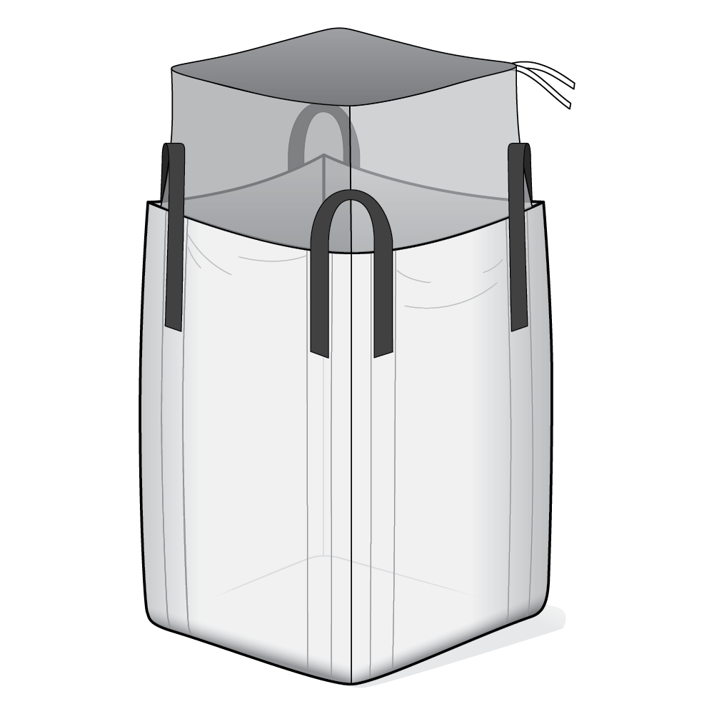 Bulk Bag Co Duffle top Flat bottom